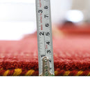 Red Center Pattern Hand Loomed Wool Area Rug