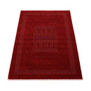 Red Center Pattern Hand Loomed Wool Area Rug
