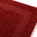 Red Contemporary Center Design Hand Loomed Wool Area Rug