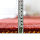 Red Gabbeh Hand Loomed Wool Area Rug - Vibrant Border Design by The Rug Decor