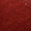 Red Gabbeh Hand Loomed Wool Area Rug - Vibrant Border Design by The Rug Decor