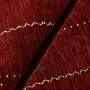Red Wool Gabbeh Area Rug - Hand Loomed Tribal Border With Thick Handcrafted Pile Design by The Rug Decor