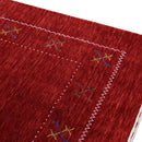 Red Gabbeh Border Design Hand Loomed Wool Area Rug