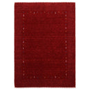 Red Gabbeh Border Design Hand Loomed Wool Area Rug