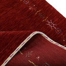 Red Tribal Border Design Hand Loomed Wool Area Rug