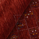 Red Tribal Geometric Wool Area Rug - Hand-Loomed Natural Weave by The Rug Decor