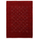 Red Tribal Geometrical Design Wool Area Rug