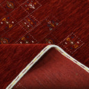 Red Tribal Geometrical Design Wool Area Rug