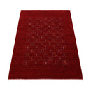 Red Tribal Geometrical Design Wool Area Rug