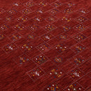 Red Tribal Geometric Wool Area Rug - Hand-Loomed Natural Weave by The Rug Decor