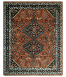 Ready to ship Rust, Ivory and Brown Oriental Traditional Area Rug