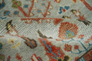Ready to Ship Silver And Brown Tree of Life Hand Knotted 5x8 Wool Rug by The Rug Decor
