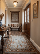 Ready to Ship Silver And Brown Tree of Life Hand Knotted 5x8 Wool Rug by The Rug Decor