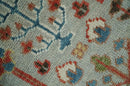 Ready to Ship Silver And Brown Tree of Life Hand Knotted 5x8 Wool Rug by The Rug Decor