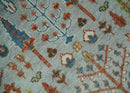 Ready to Ship Silver And Brown Tree of Life Hand Knotted 6x9 Wool Rug by The Rug Decor