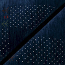 Solid Blue Border Patterns Hand Loomed Wool Area Rug