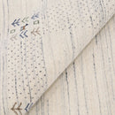 Ivory Hand Loomed Wool Area Rug With Geometric Border Pattern by The Rug Decor