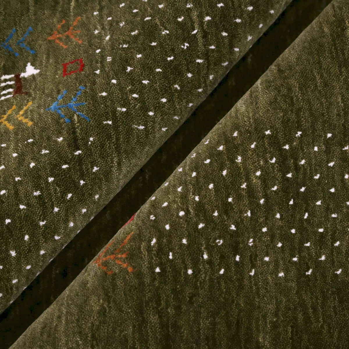 Hand Loomed Wool Area Rug - Solid Center with Decorative Border, photo 8 of 12
