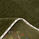 Solid with Border Patterns Hand Loomed Wool Area Rug