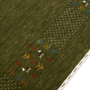 Solid with Border Patterns Hand Loomed Wool Area Rug