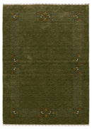 Solid with Border Patterns Hand Loomed Wool Area Rug