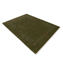 Solid with Border Patterns Hand Loomed Wool Area Rug