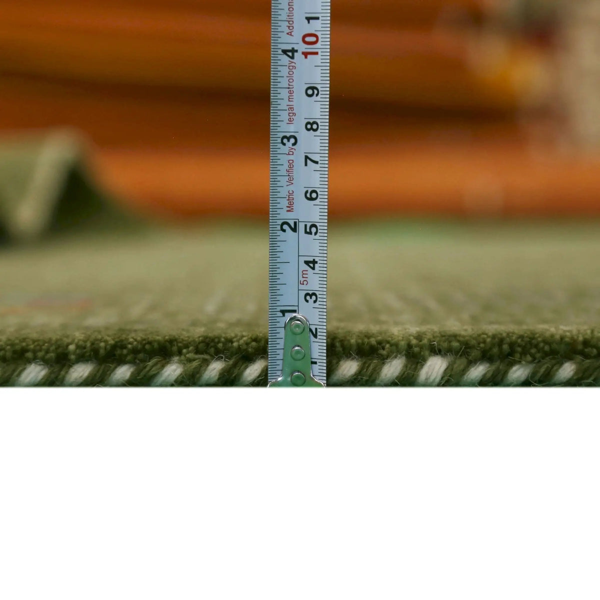 Hand Loomed Wool Area Rug - Solid Center with Decorative Border, photo 5 of 12