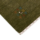 Solid with Border Patterns Hand Loomed Wool Area Rug