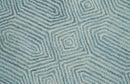 Ready to Ship Teal And Ivory Modern Contemporary Hand Tufted 2x3 Wool Rug by The Rug Decor