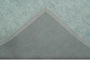 Ready to Ship Teal And Ivory Modern Contemporary Hand Tufted 6x9 Wool Rug by The Rug Decor