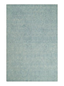Ready to Ship Teal And Ivory Modern Contemporary Hand Tufted 6x9 Wool Rug by The Rug Decor