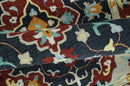Ready to Ship Traditional Charcoal And Maroon Hand Tufted 5x8 Wool Rug by The Rug Decor