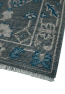Ready to ship Traditional Gray And Blue 2.8x6 Wool Rug
