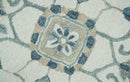 Ready to Ship Traditional Ivory And Blue Hand Tufted 5x8 Wool Rug by The Rug Decor