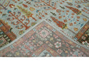 Ready to Ship Tree of Life Hand Knotted Silver, Brown and Rust Traditional Oushak Wool Rug