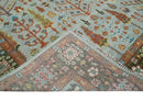 Ready to Ship Tree of Life Silver And Brown Hand Knotted 8x10 Wool Rug by The Rug Decor