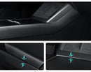 Real Dry Carbon Fiber Center Console Combo Side Panel & Charging Pad Overlay for Model 3 Highland & New Model Y