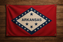 Arkansas Flag with Grommets Along the Edges for Wall Hanging by Flagman of America