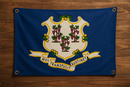 Connecticut Flag with Grommets Along the Edges for Wall Hanging by Flagman of America