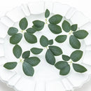 Realistic dark green 50pcs silk 5leaf artificial roses wedding decor by Decorbites