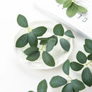 Realistic dark green 50pcs silk 5leaf artificial roses wedding decor by Decorbites