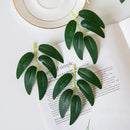 Realistic dark green silk willow leaves wedding and home decor by Decorbites
