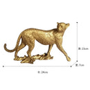 GobekUsa Leopard Print Cheetah Resin Crafts: Realistic Home Office Decor