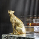 GobekUsa Leopard Print Cheetah Resin Crafts: Realistic Home Office Decor