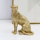 GobekUsa Leopard Print Cheetah Resin Crafts: Realistic Home Office Decor