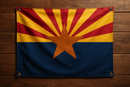 Arizona Flag with Grommets Along the Edges for Wall Hanging by Flagman of America