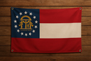 Georgia Flag with Grommets Along the Edges for Wall Hanging by Flagman of America