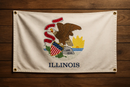 Illinois Flag with Grommets Along the Edges for Wall Hanging by Flagman of America
