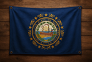 New Hampshire Flag with Grommets Along the Edges for Wall Hanging by Flagman of America
