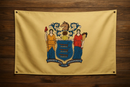 New Jersey Flag with Grommets Along the Edges for Wall Hanging by Flagman of America